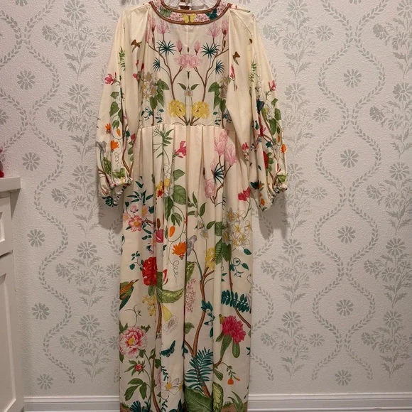 Floral Maxi Dress with Belt - Picture 4 of 11